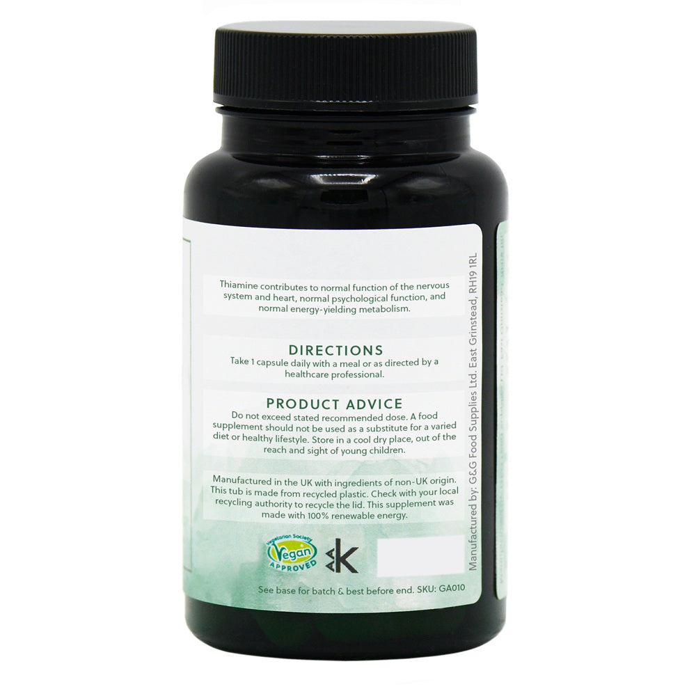 Vitamin B1 Thiamine HCl 100mg - 90 Vegan Capsules
