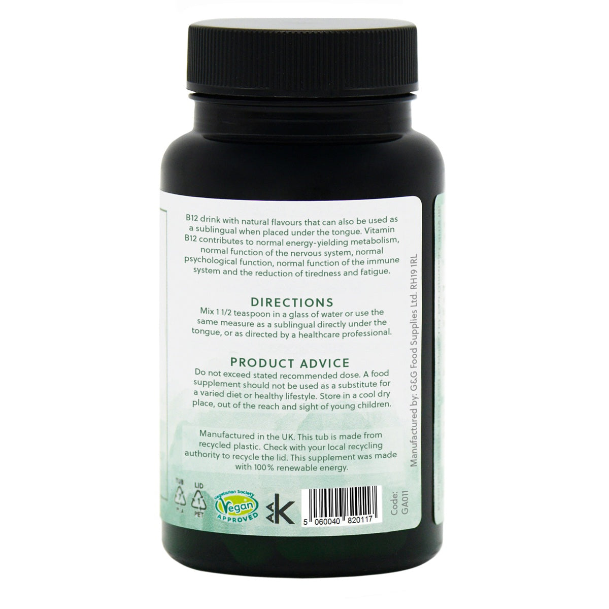 Vitamin B12 Drink Powder - 50g Vegan Powder