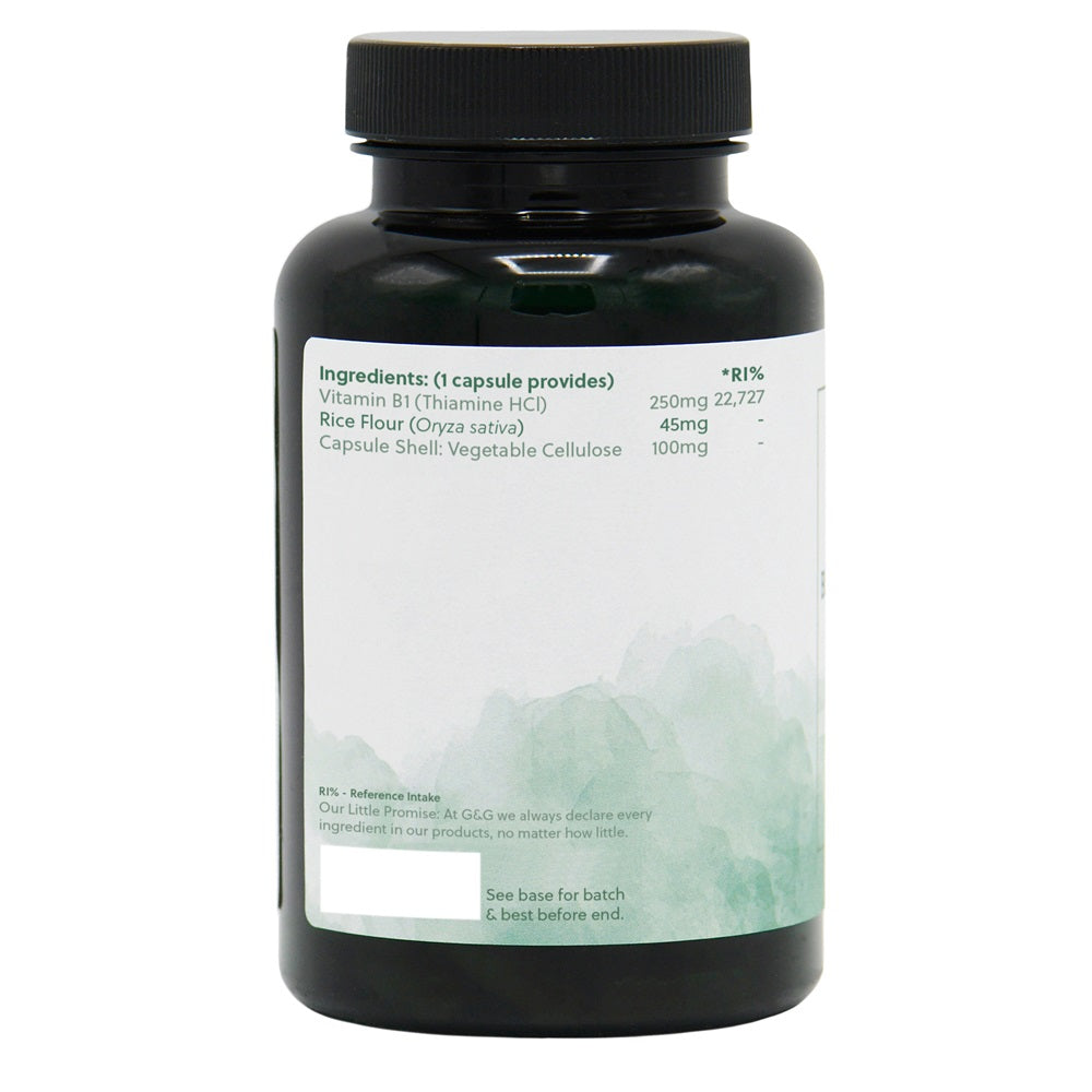 Vitamin B1 Thiamine HCl 250mg - 90 Vegan Capsules