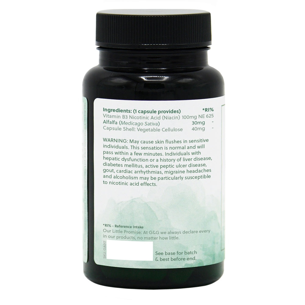 Vitamin B3 Niacin 100mg - 120 Vegan Capsules