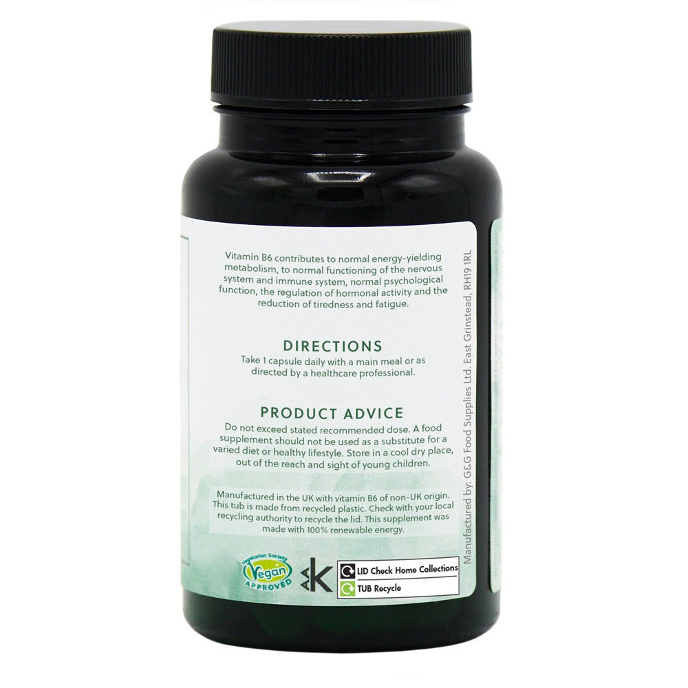 Vitamin B6 100mg - 120 Vegan Capsules