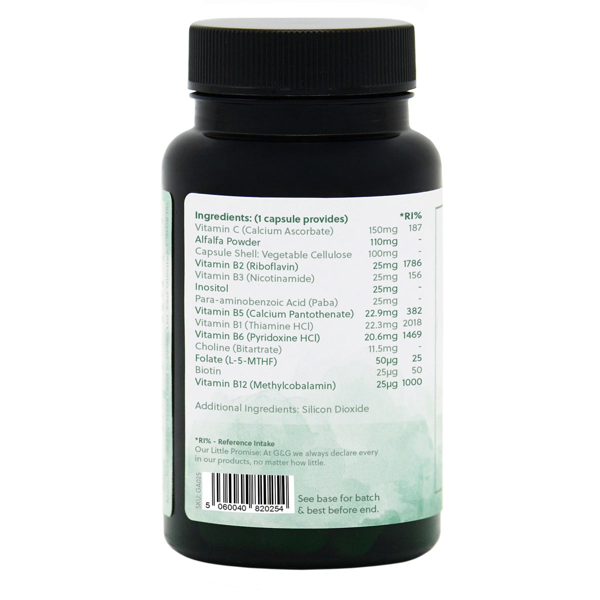 Vitamin B Complex & Vitamin C - 60 Vegan Capsules