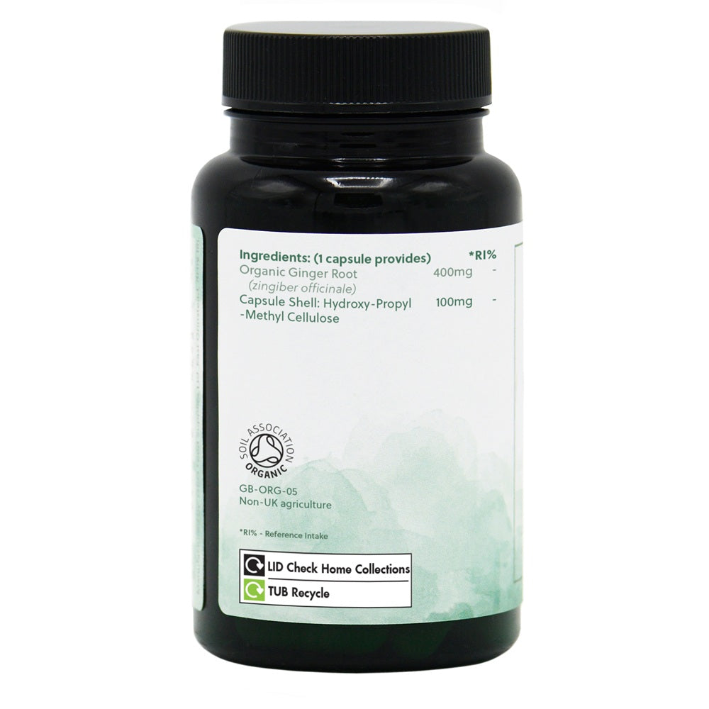 Organic Ginger Root - 60 Vegan Capsules