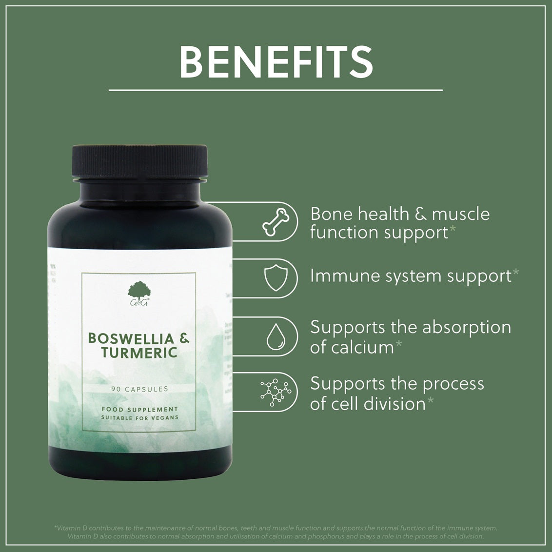 Boswellia & Turmeric - 90 Vegan Capsules