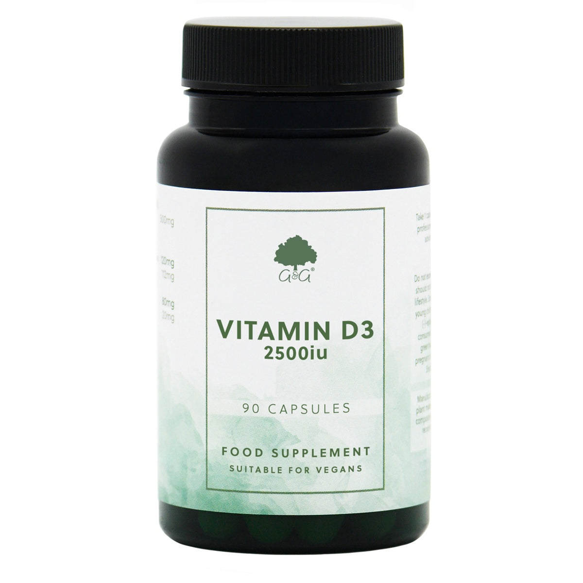Vitamin D3 2500IU (with Vitamin K2 & C) - 90 Vegan Capsules