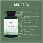 D3, Zinc & C - 90 Capsules