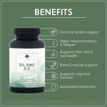 D3, Zinc & C - 90 Capsules