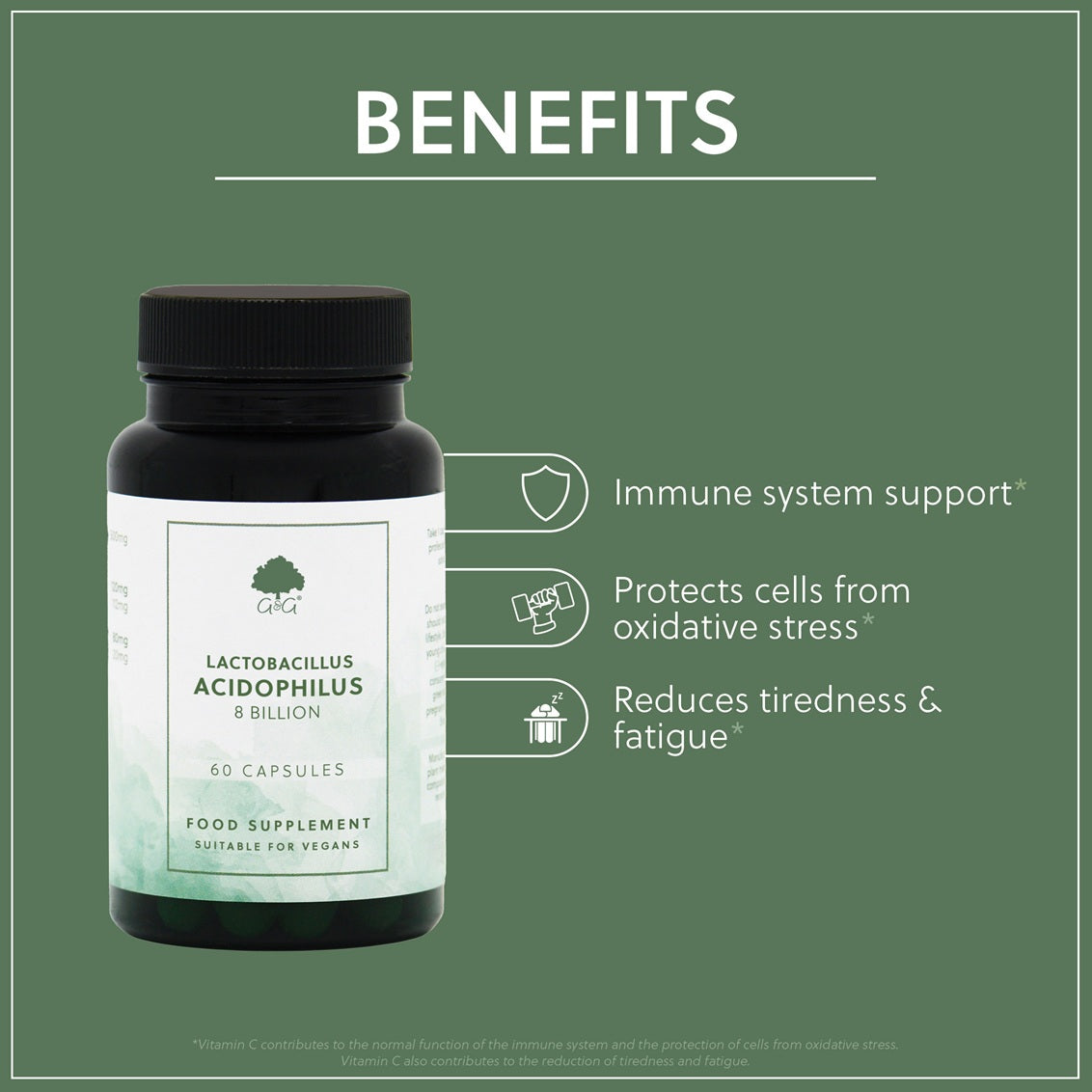 Lactobacillus Acidophilus - 8 Billion - 60 Vegan Capsules