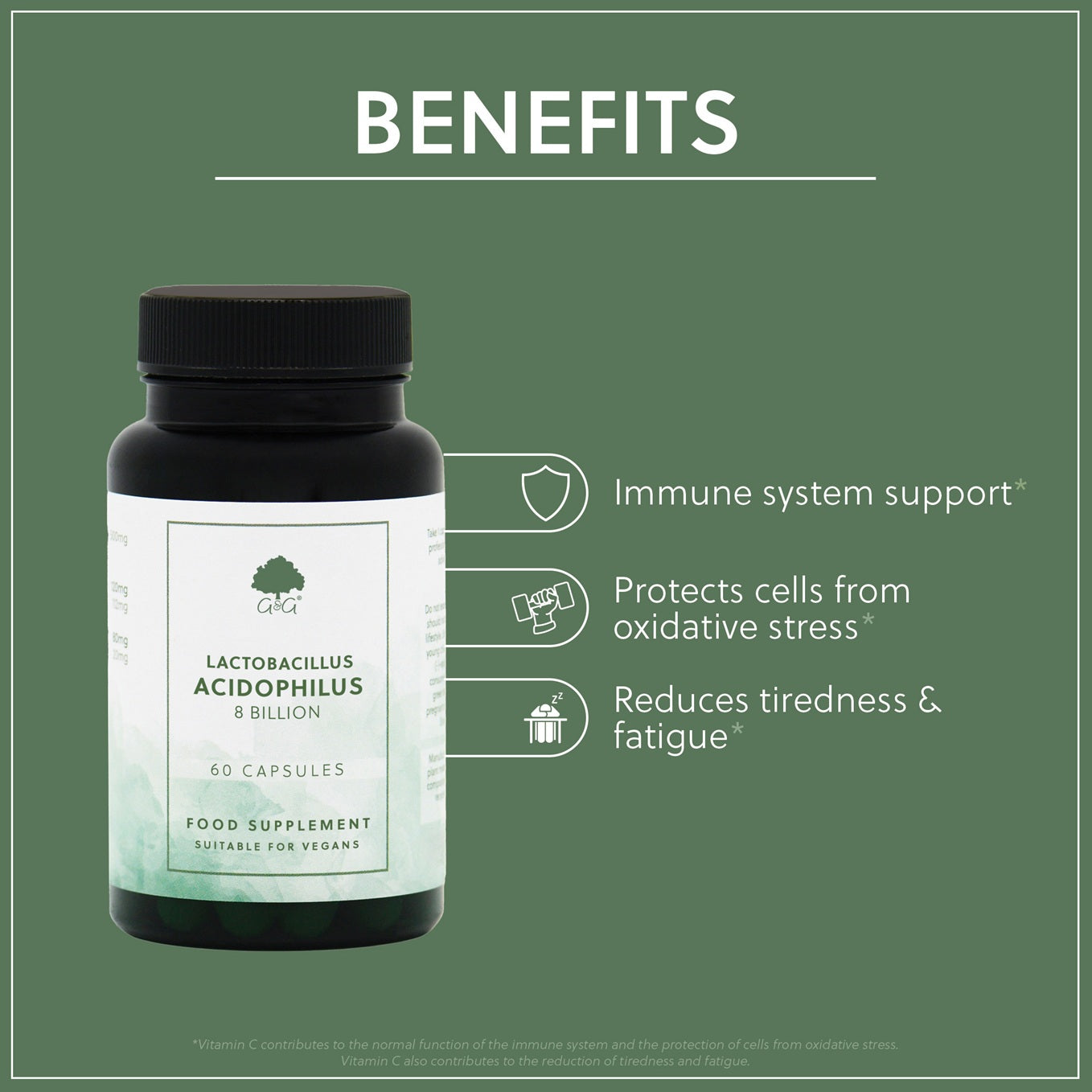 Lactobacillus Acidophilus - 8 Billion - 60 Vegan Capsules