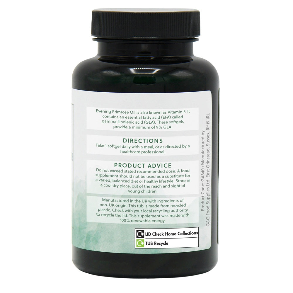 Evening Primrose Oil 1000mg - 60 Softgels G&G Vitamins Evening Primrose Oil 1000mg - 60 Softgels G&G Vitamins