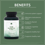 Saw Palmetto & Zinc - 120 Vegan Capsules