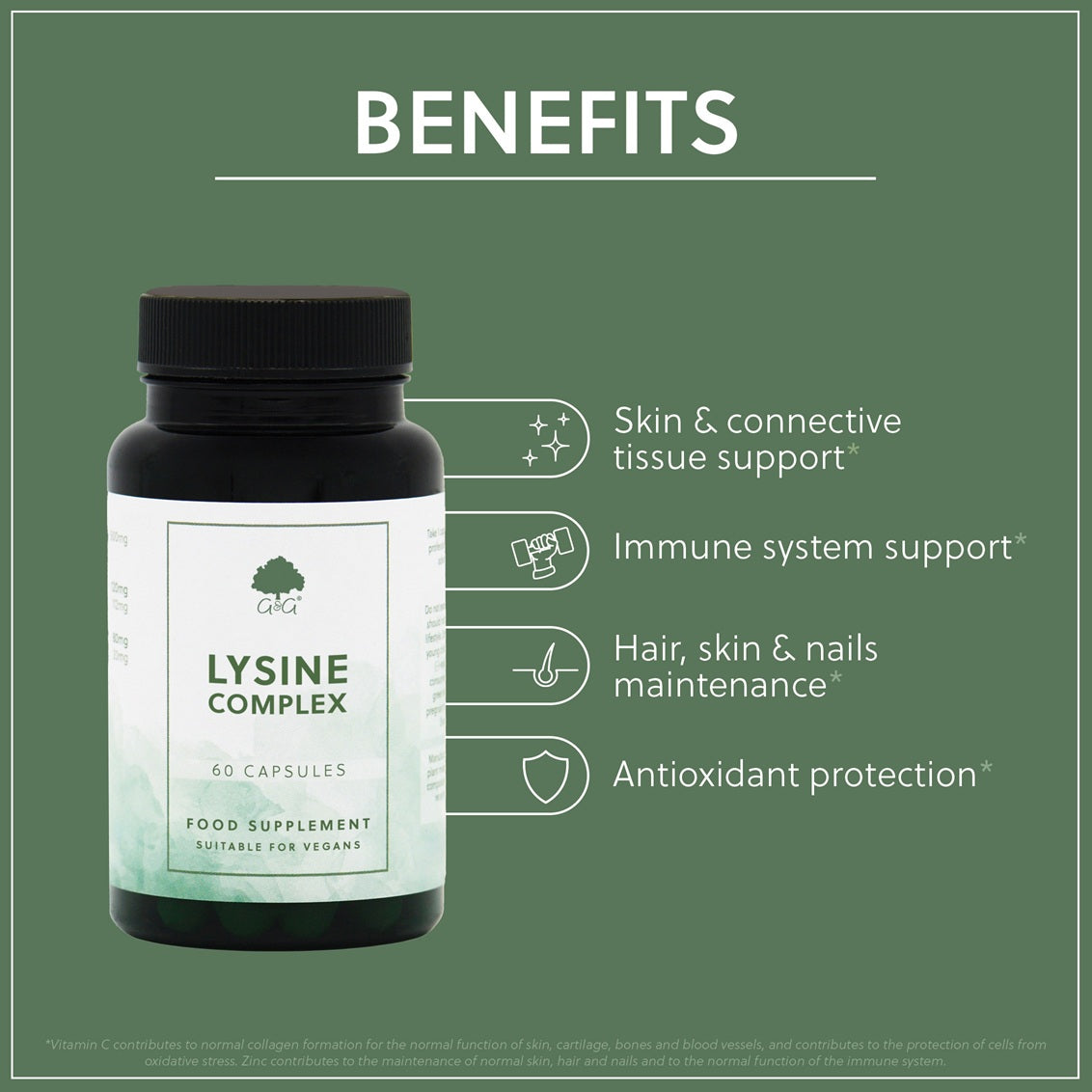 L-Lysine Complex - 60 Vegan Capsules