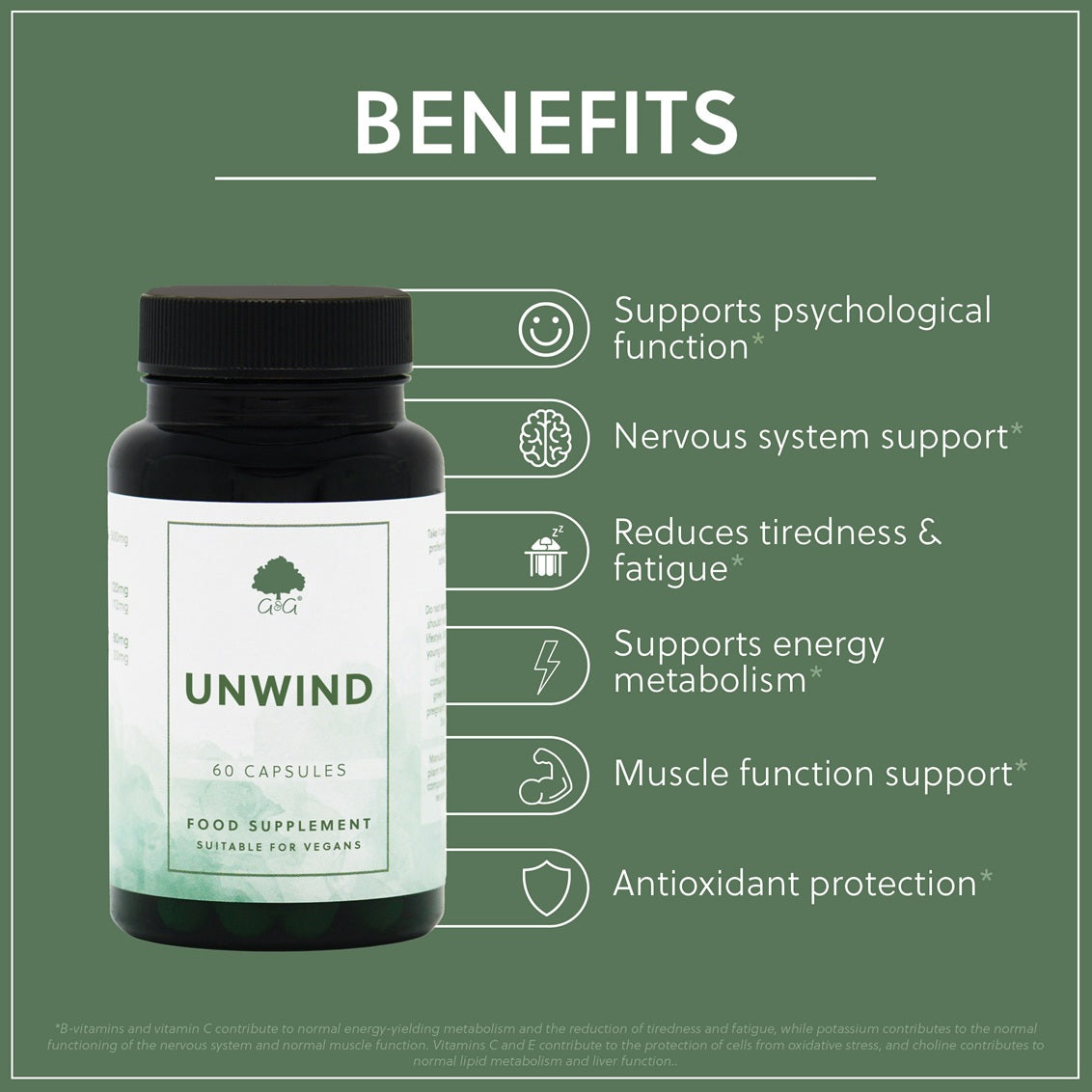 Unwind - Vitamin B Complex - 60 Vegan Capsules