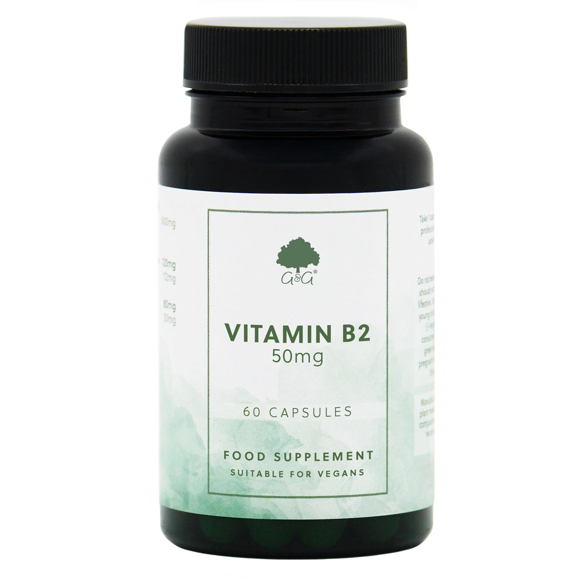 Vitamin B2 Riboflavin 50mg - 120 Vegan Capsules