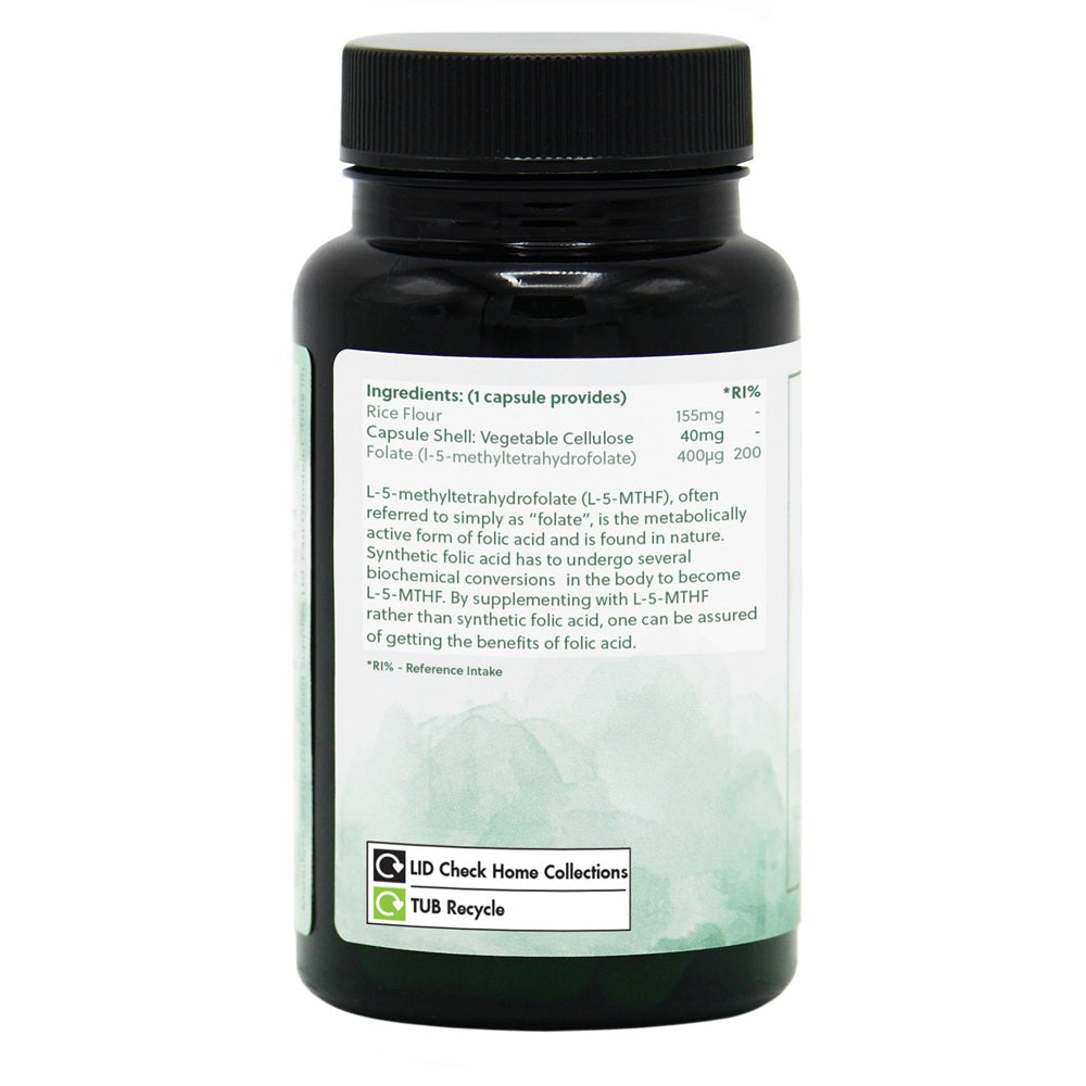 Folic Acid (Folate) - 120 Vegan Capsules