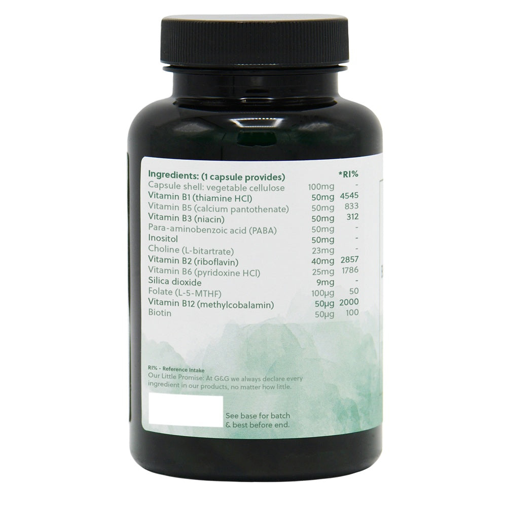 Vitamin B Complex with Niacin - 120 Vegan Capsules