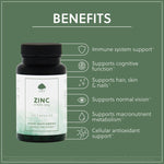 Zinc Citrate 15mg - 120 Vegan Capsules