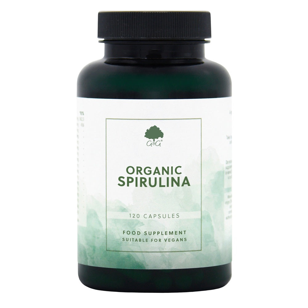 Organic Spirulina 500mg - 120 Vegan Capsules