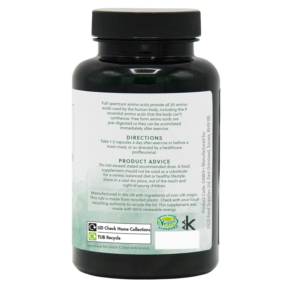 Full Spectrum Amino Acids - 120 Vegan Capsules