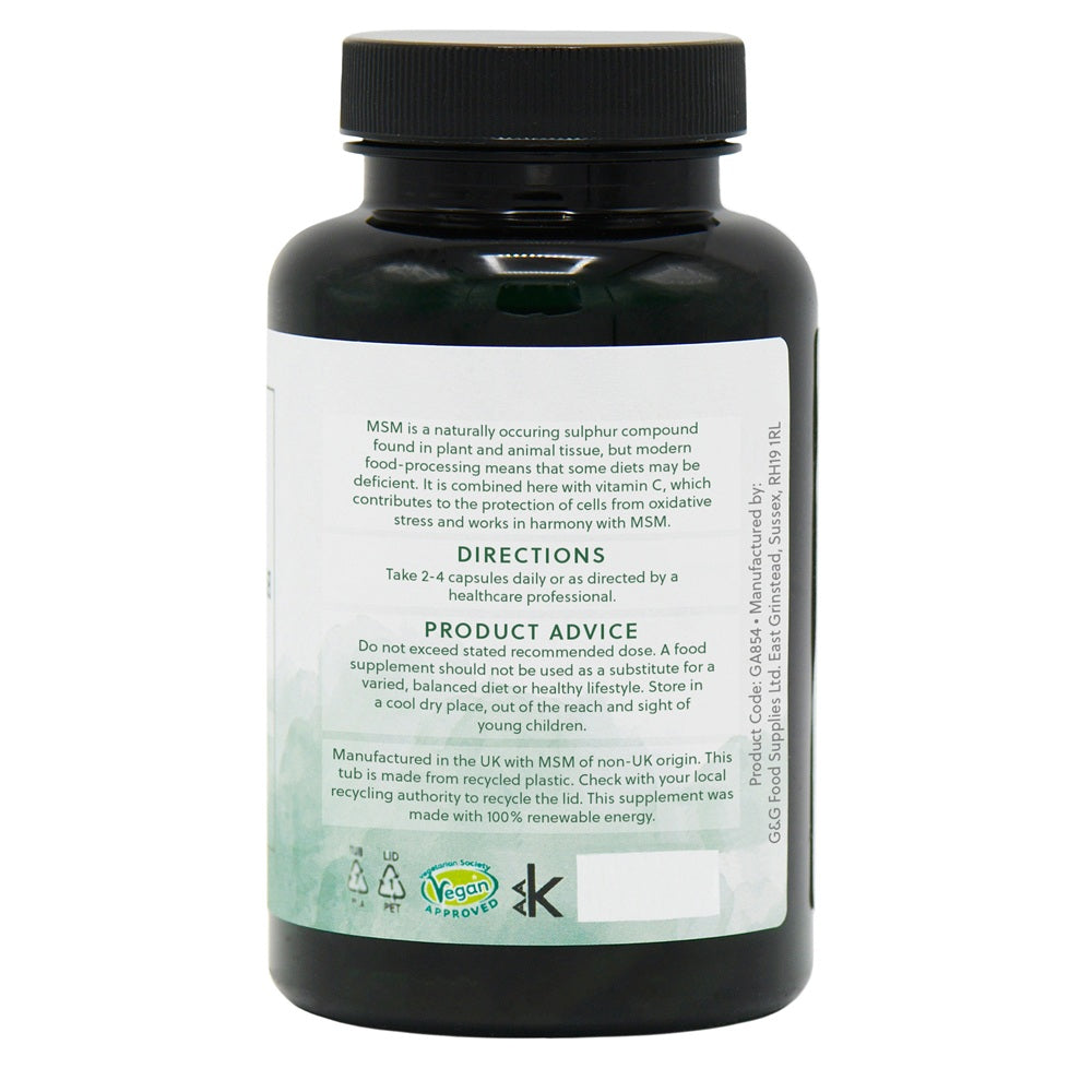 MSM with Vitamin C - 120 Vegan Capsules