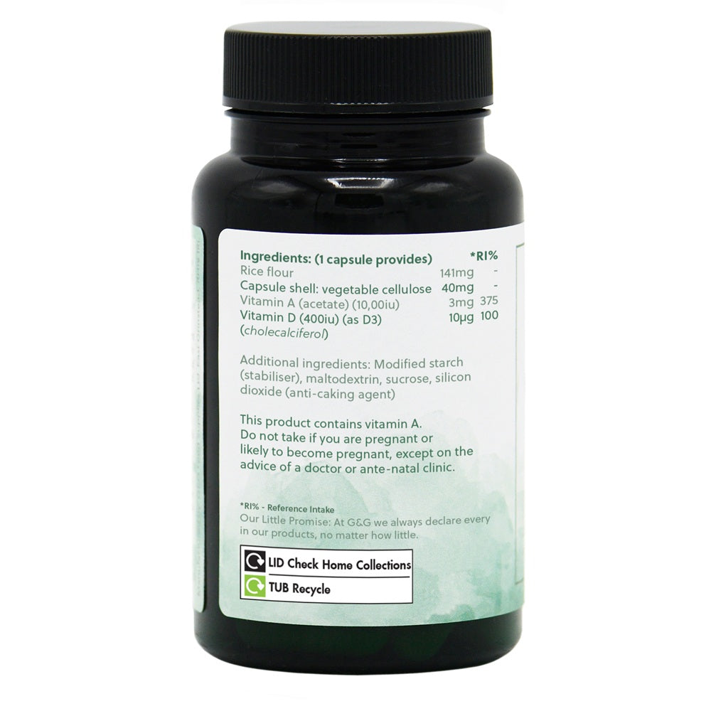 Vitamin A & D3 - 120 Vegan Capsules