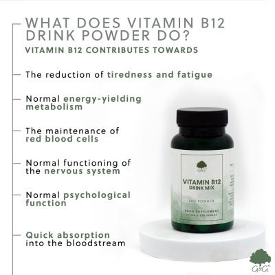 Vitamin B12 Drink Powder - 50g Vegan Powder