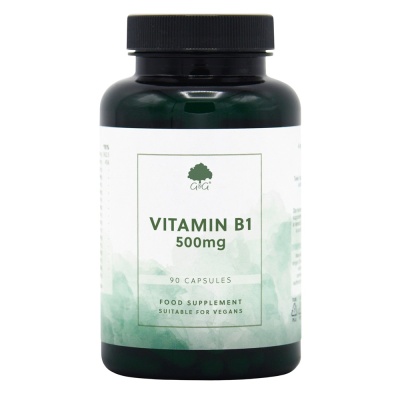 Vitamin B1 Thiamine HCl 500mg - 90 Vegan Capsules