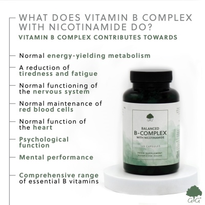 Vitamin B Complex with Nicotinamide - 120 Vegan Capsules