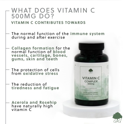 Vitamin C 500mg - 120 Vegan Capsules