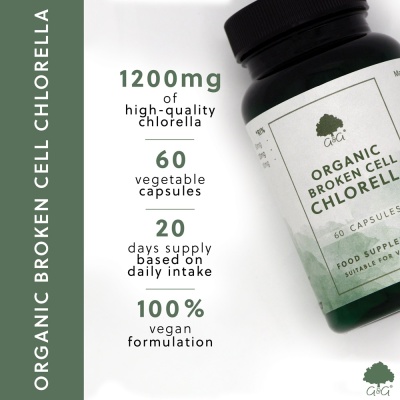 Organic Broken Cell Chlorella - 60 Capsules