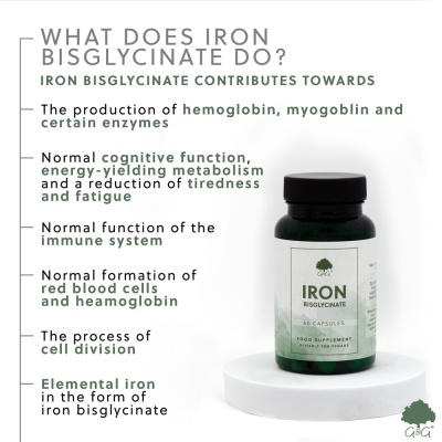 Iron Bisglycinate 20mg - 60 Vegan Capsules