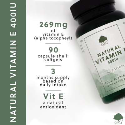 Natural Vitamin E 400iu - 90 Softgels