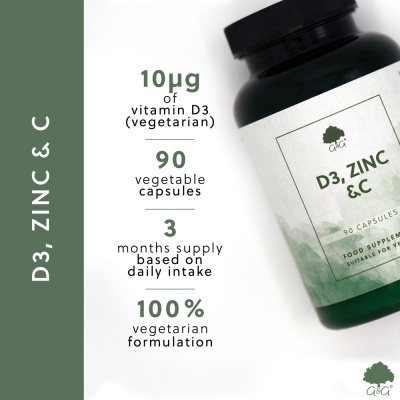 D3, Zinc & C - 90 Capsules