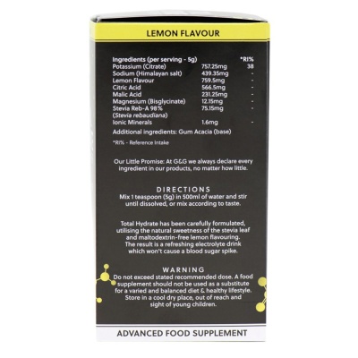 Total Hydrate Lemon - Electrolyte Drink Mix - 150g Powder