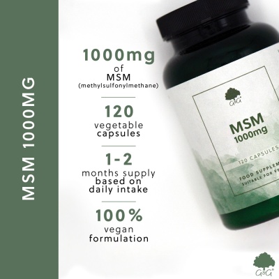 MSM 1000mg - 120 Vegan Capsules