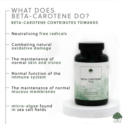 Beta-Carotene 15mg - 120 Vegan Capsules