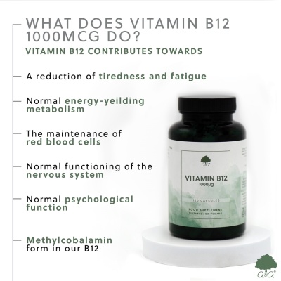 Vitamin B12 1000mcg - 120 Vegan Capsules