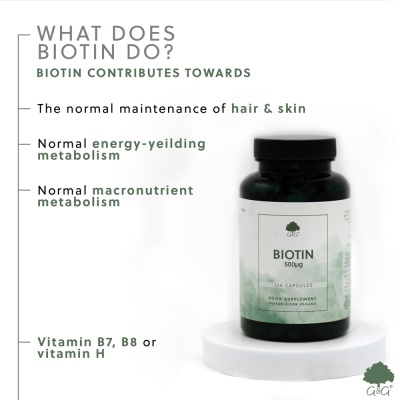 Biotin 500mcg - 120 Vegan Capsules