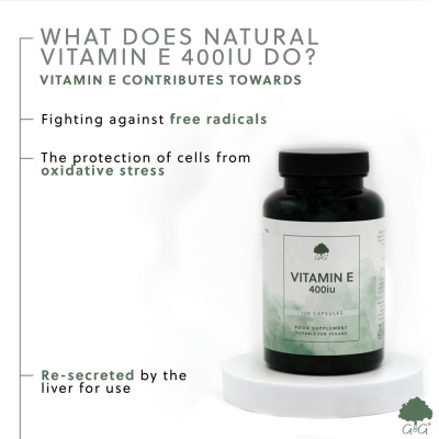 Natural Vitamin E 400iu - 120 Capsules