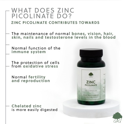 Zinc Picolinate 22mg - 120 Vegan Capsules