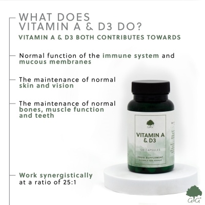 Vitamin A & D3 - 120 Vegan Capsules