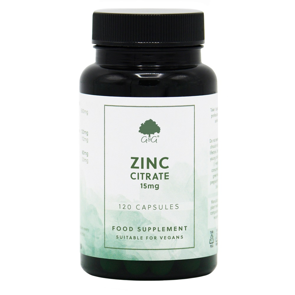 Zinc citrate 15mg - 120 Vegan Capsules